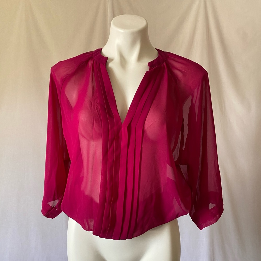 Sheer pink blouse